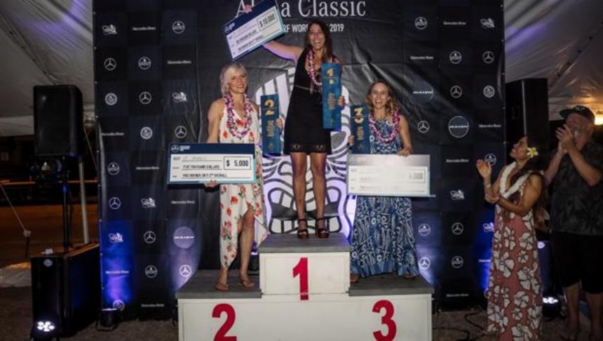 María Andrés, ganadora del circuito internacional de windsurfing