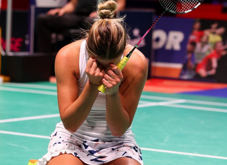 Fabienne Deprez grita de emoción al ganar 1ra ronda del Badminton Danisa Denmark Open 2020