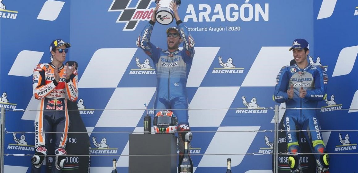 Alex Rins gana MotoGP de Aragón