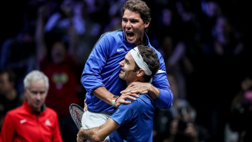 federer nadal Nadal le propone a Federer jugar en dobles de nuevo