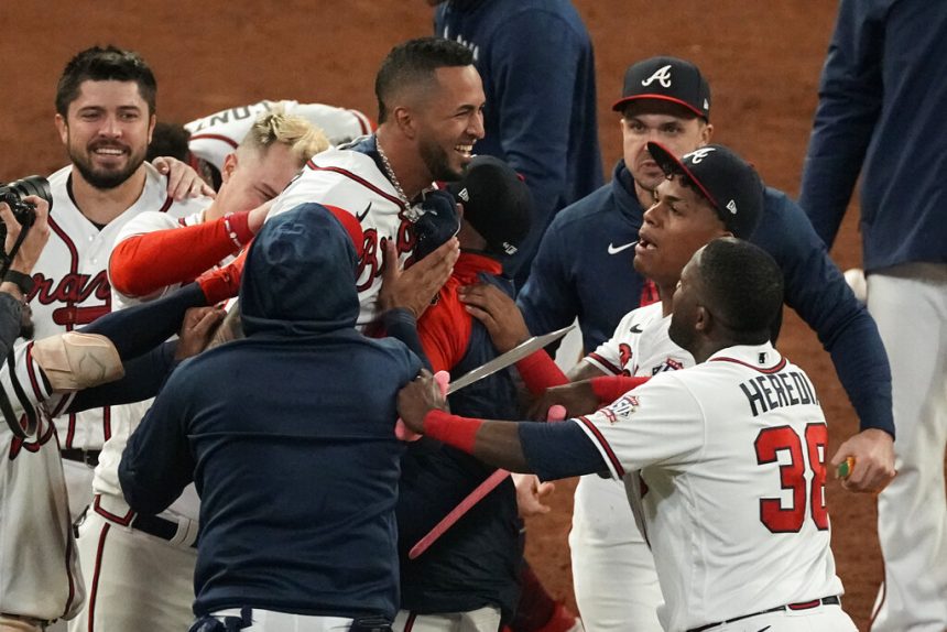 NLCS Dodgers Braves Baseball Rosario pone a Bravos 2-0 ante Dodgers