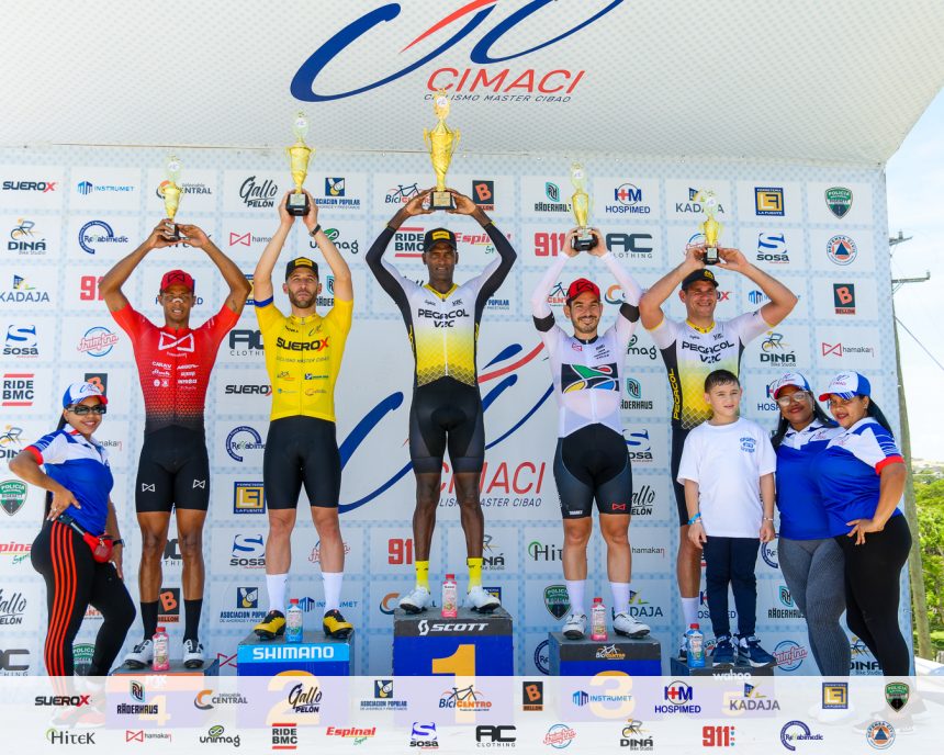 Capellán y Maldonado ganan 3era Carrera Puntuable Liga Ciclismo Máster del Cibao, CIMACI 2024