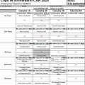 Calendario de juegos martes 9 de septiembre del Tenis de Campo la Copa 56 Aniversario CAH